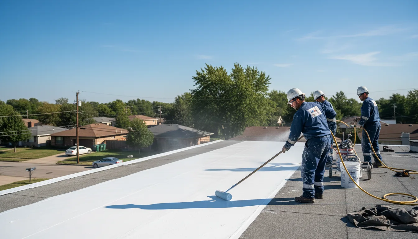Commercial roof coating in Trufant, MI near me